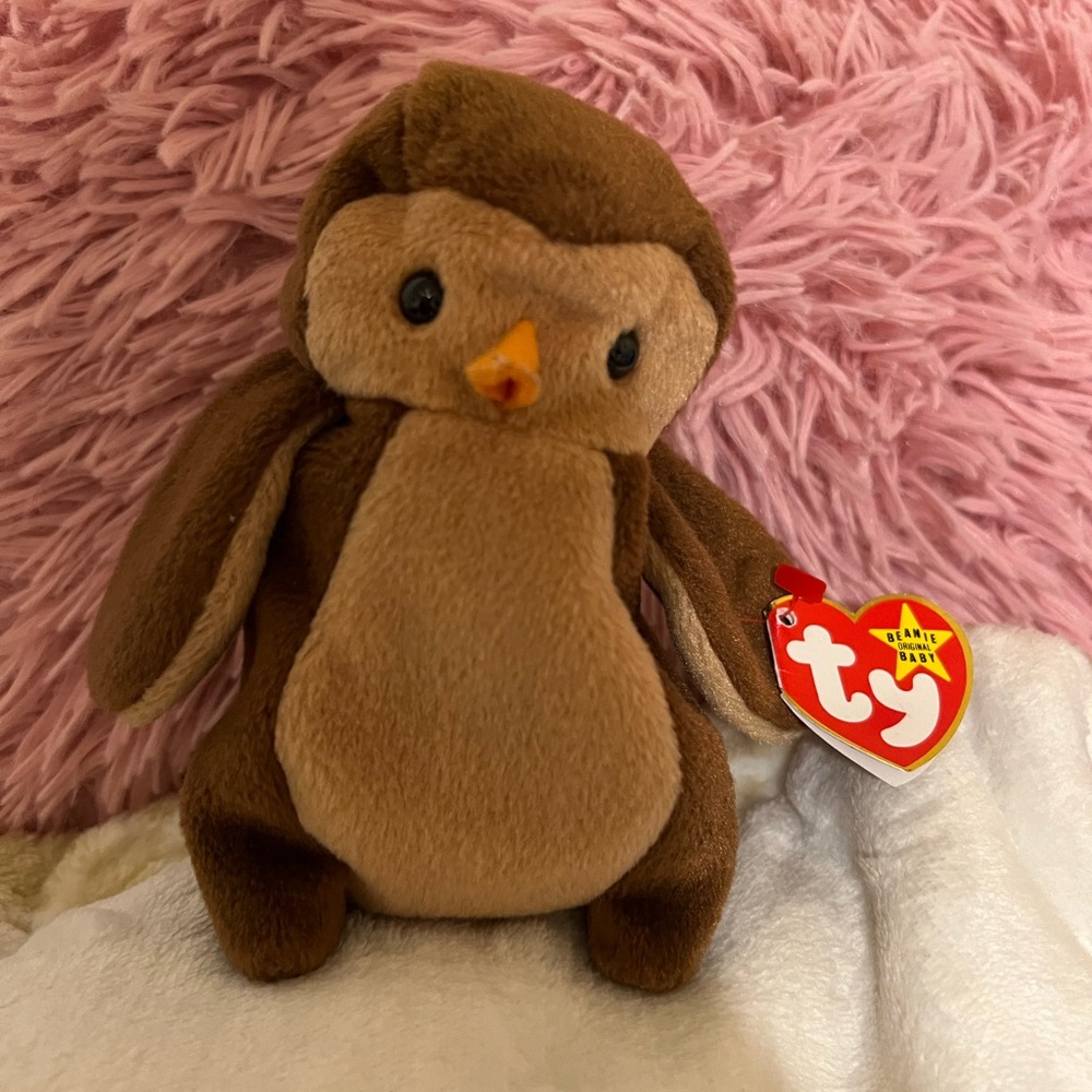 TY hoot the owl beanie baby